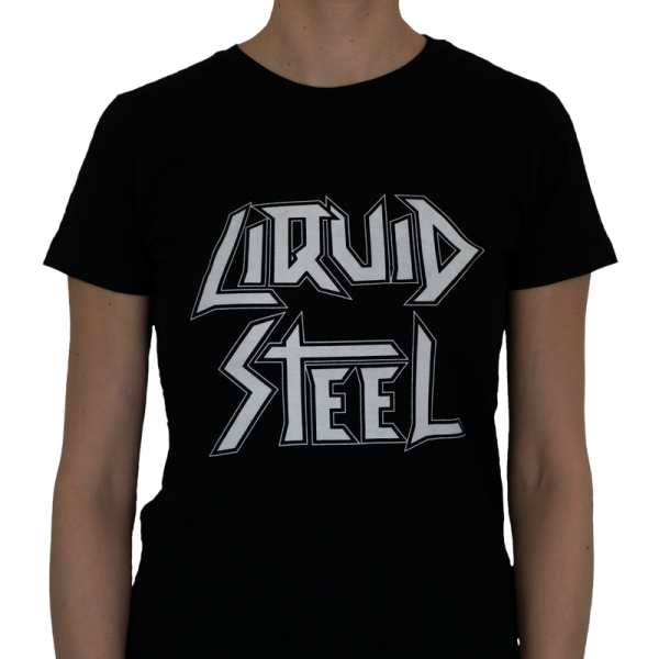 Liquid Steel shirt with logo black girlie